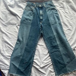 Vintage Levi’s re-patched wide leg jeans